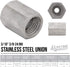 4LIFETIMELINES Stainless Steel Brake Line Union, 3/16 (3/8-24 Inverted), Bag of 10...