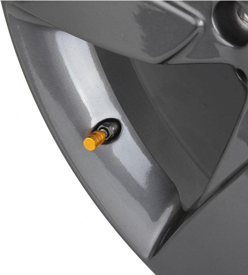 TOMALL Round Style Wheel Tyre Valve Stem Caps Gold for Motorcycles Rims Dustproof Caps...