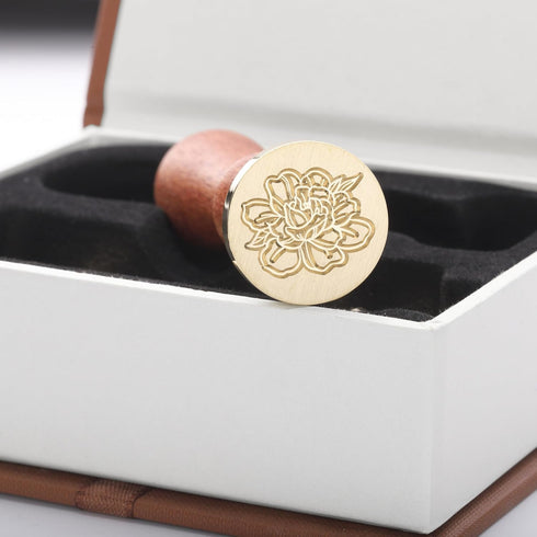Yoption Wax Seal Stamp Gift Box Kit, 6 Pieces Flowers and Animals Sealing Wax Stamp Heads with 1 Wooden Hilt Set, Wax Stamp Kit for Envelopes Invi...