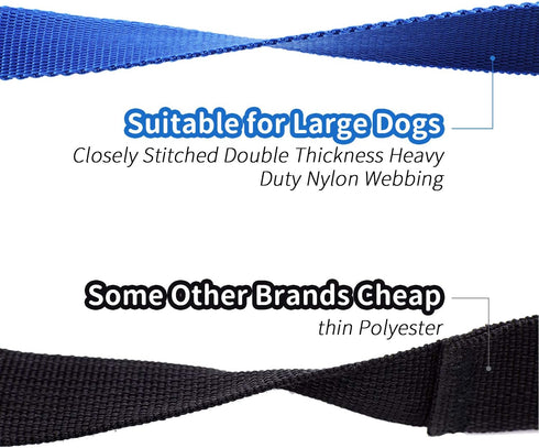 HIKISS Long Dog Leash Obedience Recall Training Agility Lead with Thickening Material for Large Dog - 15ft 20ft 30ft 50ft 100ft Training Leash(Blu...