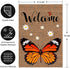 Welcome Monarch Butterfly Garden Flag Butterfly lovers Burlap Vertical Double Sided Yard Flags, Keep Flying if You Have Wings Outdoor Indoor Lawn ...