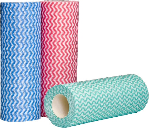 KLEENDOL150 Sheet Disposable Cleaning Cloths Disposable Dish Cloths Paper Towels Reusable Household Cleaning Towel 3 Rolls...