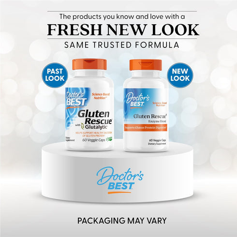 Doctor's Best Gluten Rescue with Glutalytic, Non-GMO, Vegan, 60 Count (Pack of 1)...