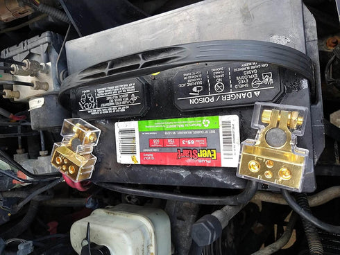 Battery Post Terminals, 0/2/4/6/8/10 AWG Inputs Battery Terminals, Multiple Battery Terminal Connectors, Positive Negative Car Battery Terminal, B...