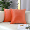 mixeoo Comfy Peach Coral Throw Pillow Covers Decorative Square Solid Velvet Super Soft Cushion Cases Home Decor for Sofa Couch, Set of 2, 18 x 18 ...