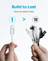 White USB C Cable 3-Pack (3ft/6ft/10ft), USB A to USB C Charger Cable Fast Charging Cord Braided for iPhone 15 Pro Max Plus, for Samsung Galaxy S2...