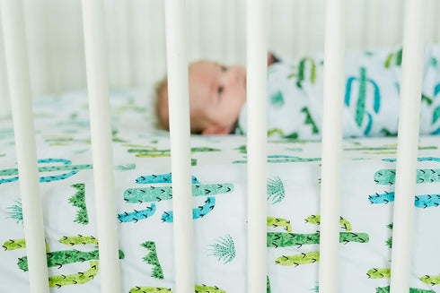 100% Cotton Fitted Crib Sheet - Premium Baby Bedding - Soft, Breathable & Durable - Cactus Print...