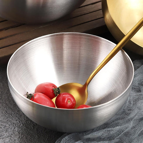 YIKANGHENG Stainless Steel Salad Bowl, 720 Ml (0.2 Gal) Food Grade Bowl for Salads, Soup, Rice, Cereal, Breakfast, Dinner, Serving and Oatmeal at ...