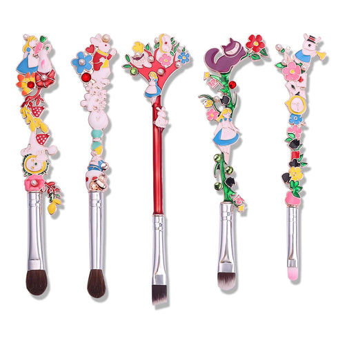Anime Alice in Wonderland Makeup Brushes - Foundation Blending Powder Eyeshadow Contour Concealer Blush Cosmetic Makeup Tool Brush (Alice Makeup B...