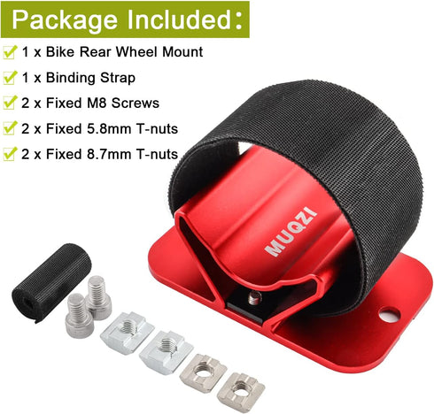 MUQZI Bicycle Rear Wheel Rack Mount Car Carrier Holder Installation for Road Mountain Bike Safe Transportation, Red...