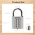 MroMax 2Pcs 10-Digit Combination Padlock Push Button Lock for Locker Gym, Case, Drawer, Toolbox Electric White...
