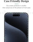 Pokolan (3-Pack) Screen Protector for iPhone 15 Pro Tempered Glass Film, 9H Hardness, Bubble Free, Easy to Install, Case Friendly...