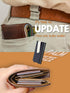 MOSIYEEF Minimalist Stealth Wallet for Men - Pop Up Men Wallet with Money Clip - Leather-wrapped Slim Compact Card Holder Carbon Fiber Card Wallet...