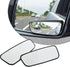 2 PCS Car Rear View Blind Spot Mirror, 3.7" x 1.4" Rectangular Curved Wideangle Auxiliary Rearview Mirror, High-definition Glass Adjustable Anti-g...