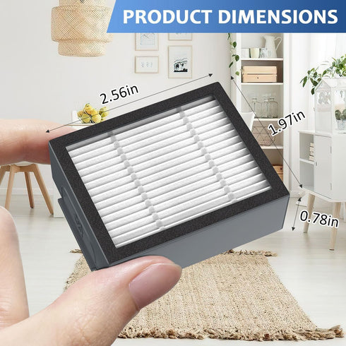 Filters Replacement Parts for i-Robot Roomba e, i, j Series i7 i7+/plus i3 i3+ i4 i6 i6+ i8 i8+ E5 E6 E7 j7 j7+ Vacuum Cleaner, 12 Packs High Effi...