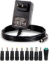 12V 2A Power Adapter Charger AC 12V Regulated Power Supply DC in 12 Volts 2000mA Power Cord with 10 Interchangeable DC Plug for 1A 1.1A 1.2A 1.3A ...