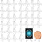 WXJ13 36 Packs Mini Easel Stands Acrylic Card Display Stands Photo Holder Mini Clear Coin Holder Place Card Holder Baseball Sports Card Holder for...
