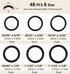 O Ring Kit, 48 Pcs Rubber O-Ring Assortment Kit, Plusmart 6 Sizes 55/64" ~ 1-1/16" Washer Gasket Set for Pressure Washer, Plumbing Sealing Repair,...