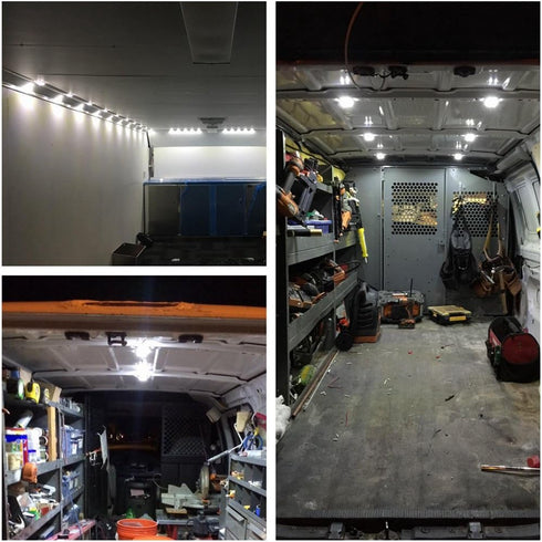 Speller 12V 40 LEDs Van Interior Lights White LED Lamp Waterproof with LED Project Lens for LWB Van Boats Caravans Trailers Celling Light...