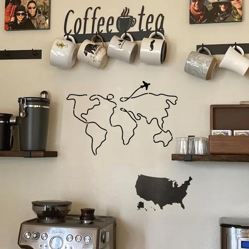 World Map Stencils for Painting on Wood, Texas Stencils for Crafts Reusable Wood Burning Drawing Art Paint Stencils and Patterns for Wall Cake Coo...