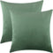 mixeoo Comfy Sage Green Throw Pillow Covers Decorative Square Solid Thick Velvet Super Soft Couch Cushion Cases for Livingroom Sofa Decor,Set of 2...
