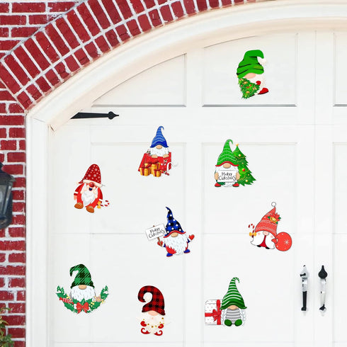 12Pcs Christmas Gnome Refrigerator Magnets Christmas Gnome Fridge Garage Door Magnets Stickers Gnome Christmas Holiday Decorations Ornaments for F...
