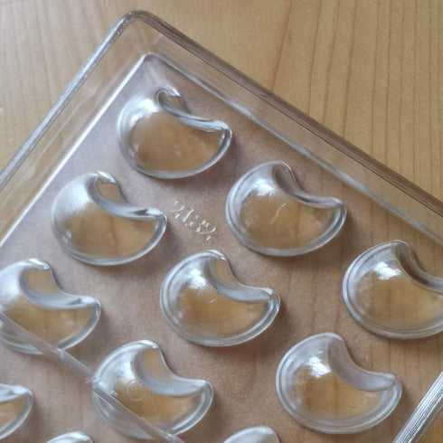 Moon Shaped Polycarbonate Chocolate Mold Hard PC Candy Mold Tray Clear Chocolate Tray...