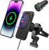 Magnetic Wireless Car Charger, Design for MagSafe Car Mount Charger, Strong Magnetic 15W Fast Charging Car Charger Phone Holder with USB Car Charg...