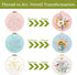 EOBTAIN 3 Pack Flower Embroidery Kit Hand Embroidery Stitch Practice Kits for Beginners Adults Cross Stitch Kits with Embroidery Hoop,Needles and ...