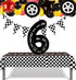 Race Car Balloons Tire Balloons 6th Birthday Party Decorations for Boys Foil Mylar Race Car Wheels Truck Bike Theme Party Supplies Favors Annivers...