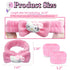 Skincare Headband Spa Headband and Wristband Set for Washing Face Kawaii Kitty Pink Cute Bubble Makeup Headband Kit for Women Knotted Bow Kawaii S...