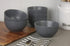 10 Strawberry Street Wazee Matte 5.5"/16oz Cereal Bowl, Set of 6, Charcoal Gray...