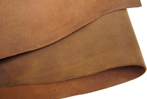 Full Grain Tooling Leather Thick Cowhide Skin Crazy Horse Crafting Arts Leather Material (Yellow Brown, 12"X12")...