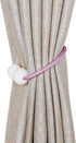 Pinowu Magnetic Curtain Tiebacks Clips - Window Tie Backs Holders for Home Office Decorative Rope Holdbacks Classic Tiebacks Design (1 Pair, Pink)...