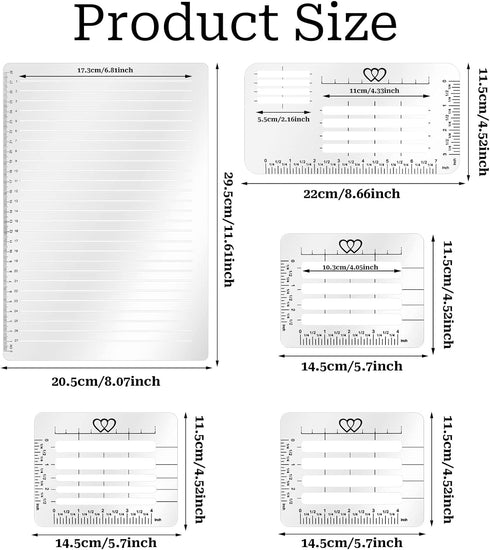 Straight Line Stencil Template for Journaling and Envelope Addressing Guide Stencil Templates Set Plastic Scale Writing Calligraphy Ruler Line Gui...