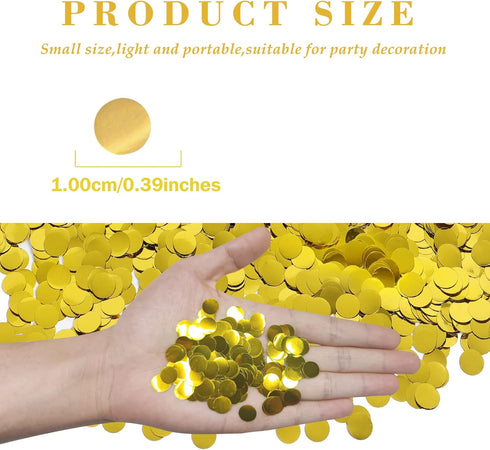VCOSTORE 5000 Pieces Tissue Paper Confetti Circles, 1 cm Round Paper Table Confetti Circle Dots, Suitable for Birthday Wedding Party Decoration an...