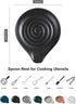 LAUCHUH Spoon Rest, Cooking Spoon Holder for Stove Top Large Kitchen Spatula Holder for Spoons, Ladles, Tongs, Mother's Day Gifts, Set of 2, Black...