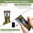 Glass Olive Oil Dispenser, Green Oil and Vinegar Cruet Bottle 17 oz/500 ml, Square Tall Glass Oil Container with 2 Stainless Steel Pourers, 2 Labe...