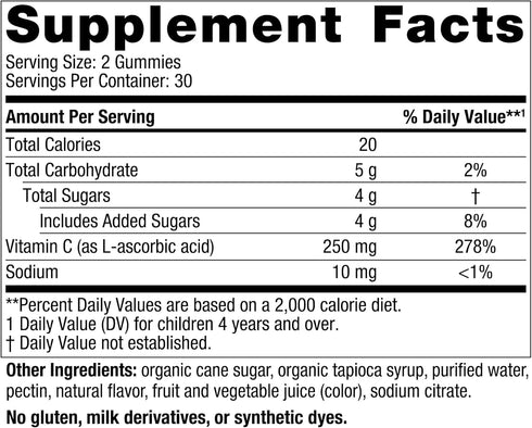 Nordic Naturals Kids Vitamin C Gummies - Tangy Tangerine - 60 Gummies - Vegan Vitamin C Supplement - Children’s Immunity and Antioxidant Support -...