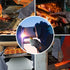 14 Inches,932?,Leather Forge Welding Gloves small, Heat/Fire Resistant,Mitts for BBQ,Oven,Grill,Fireplace,Tig,Mig,Baking,Furnace,Stove,Pot Holder,...