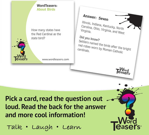about Birds Conversation Starters - Conversation Cards for Bird Lovers - Gifts for Bird Watchers - Bird Game Trivia Cards - Fun Family Games - 150...