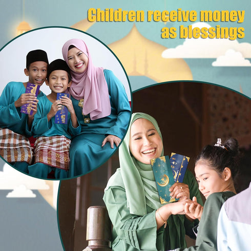 30pcs Eid Mubarak Envelopes for Money, Eid Mubarak Gift Cards 4 Designs Ramadan Money Holder Cash Envelopes for Kids Ramadan Holiday Muslim Party ...