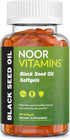 Noor Vitamins Halal Black Seed Oil Capsules, Halal Vitamins, 1000 mg Black Seed Oil from Nigella Sativa, Thymoquinone, Non-GMO, Gluten Free, 60 Co...