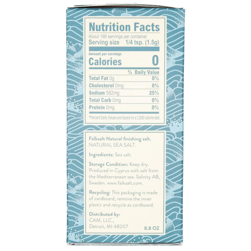 FALKSALT | Organic Sea Salt Flakes, 8.8oz Box - Gourmet Sea Salt Flakes...