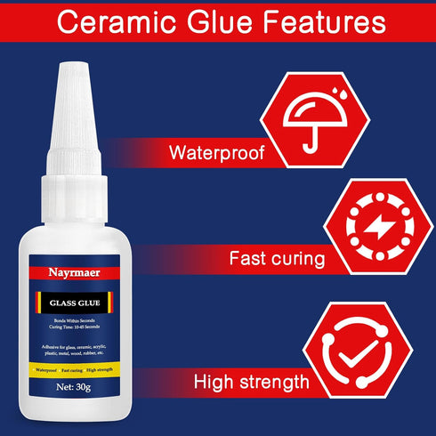 Glass Glue, 30g Clear Waterproof Acrylic Glue, Glass to Glass Glue for Bonding Glass and Other Materials, Super Instant Glue for Glass, Acrylic, M...