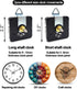 2pcs Silent Quartz Clock Movement Long and Short Shaft with 5 Sets Hands, DIY Wall Clock Mechanism Battery Powered Motor Replacement Repair Clock ...