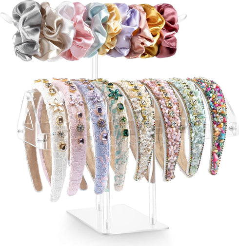 Headband Holder Scrunchie Holder,Headband Organizer Headband Stand,Hair Accessories Organizer Storage Rack for Women and Girls...