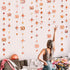 Rose Gold 50th Birthday Decorations Number 50 Circle Dot Twinkle Star Garland Metallic Hanging Streamer Bunting Banner Backdrop for 50 Year Old Bi...