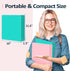 Sooez BinderX 3 Ring Binder, Round Ring 1 Inch Binder, Fits 150 Sheets of 8.5x11 Letter, Customizable View Cover with 2 Inside Pockets, Cute 1" Bi...