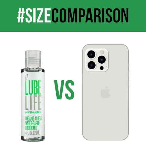 #LubeLife Organic Aloe & Water-Based Personal Lubricant, 4 Ounce Water-Based with Aloe Vera, Women and Couples, Hypoallergenic, Made with Natural ...